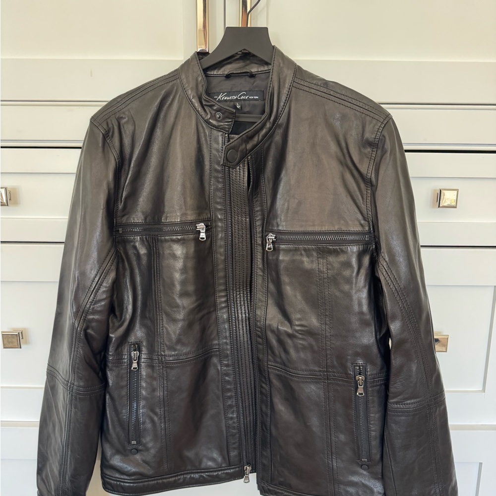 Kenneth Cole New York Black Lightweight Shirt Jacket Streamlined Design